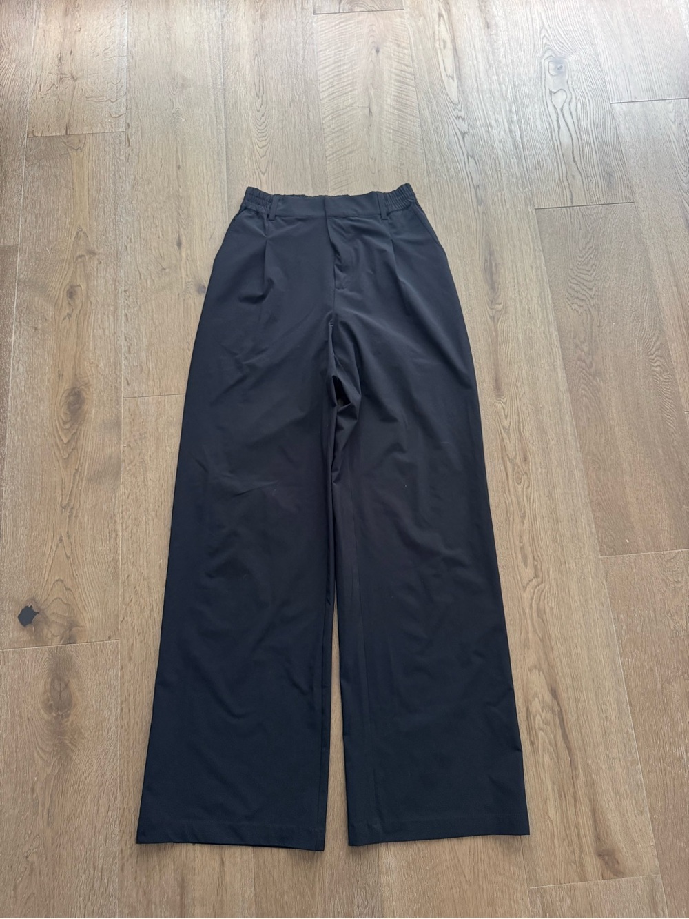ALO Yoga Black Wide-Leg Chinos